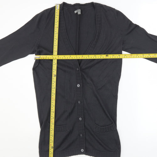 Gap Womens Black Cotton Button Cardigan Jumper Size M