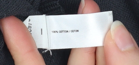 Gap Womens Black Cotton Button Cardigan Jumper Size M