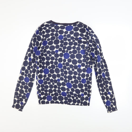 Esprit Women’s Blue Polka Dot V-Neck Cardigan Size S