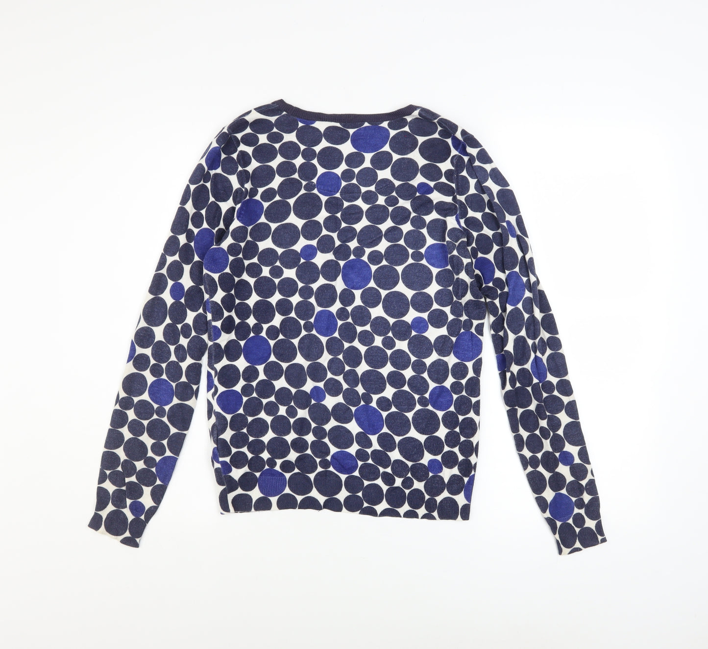Esprit Women’s Blue Polka Dot V-Neck Cardigan Size S