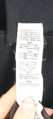 Zara Men's Black Wool Blend Overcoat in Size M Classic Style
