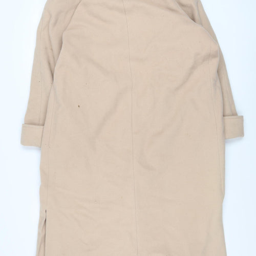 Anne Brooks Petite Beige Wool Cashmere Blend Long Coat Size 8