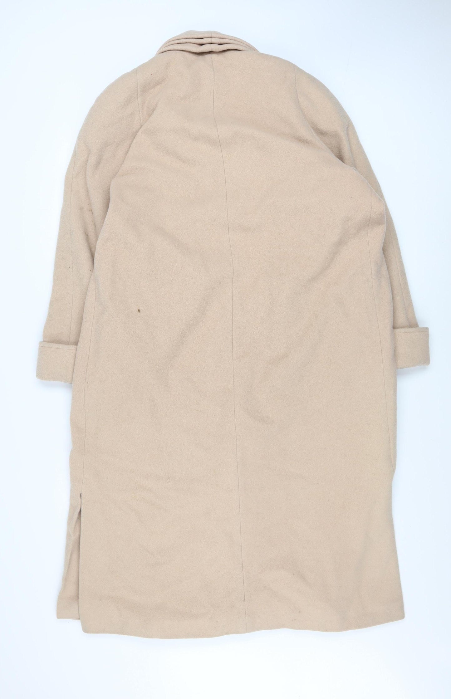 Anne Brooks Petite Beige Wool Cashmere Blend Long Coat Size 8