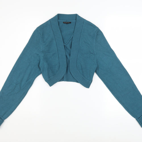 Sisley Women's Blue Knit Long Sleeve Cardigan L