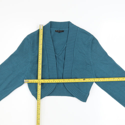 Sisley Women's Blue Knit Long Sleeve Cardigan L