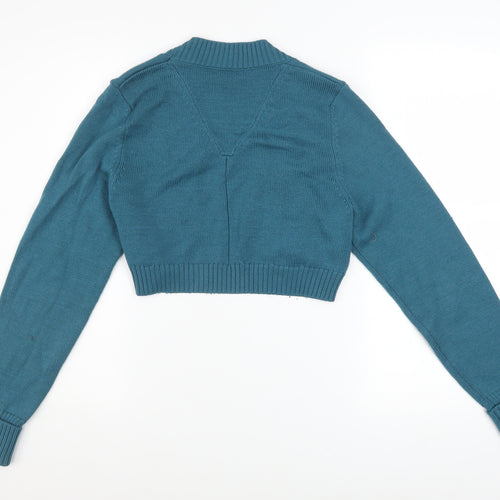 Sisley Women's Blue Knit Long Sleeve Cardigan L