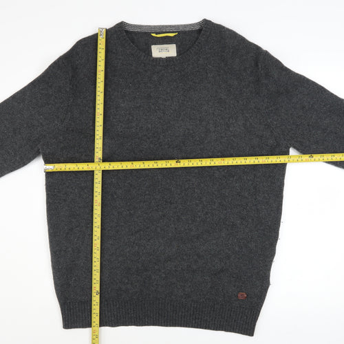 Camel Active Men’s Grey Wool Blend Crew Neck Jumper XL