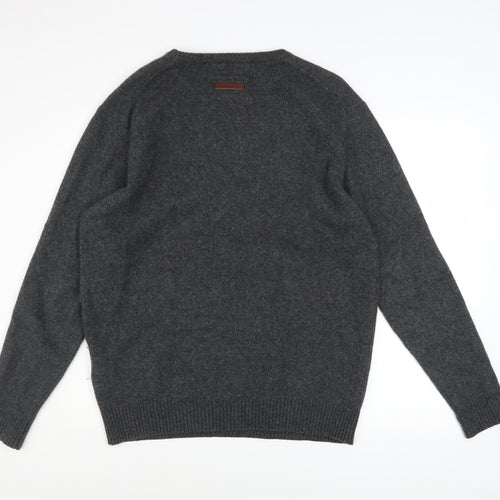 Camel Active Men’s Grey Wool Blend Crew Neck Jumper XL