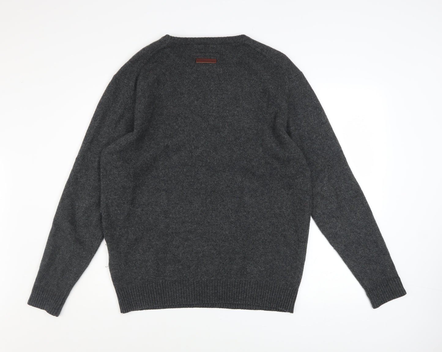 Camel Active Men’s Grey Wool Blend Crew Neck Jumper XL