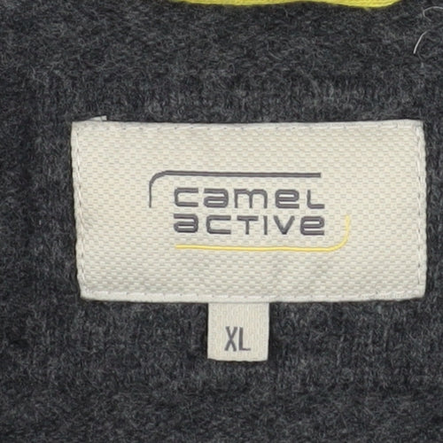 Camel Active Men’s Grey Wool Blend Crew Neck Jumper XL