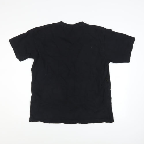 Uniqlo Men Black Keep Going Graphic T-Shirt L Short Sleeve Cotton