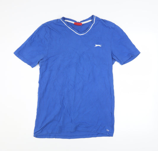 Slazenger Men's Blue V-Neck Short Sleeve T-Shirt Size S