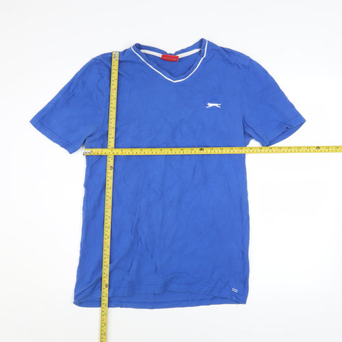 Slazenger Men's Blue V-Neck Short Sleeve T-Shirt Size S