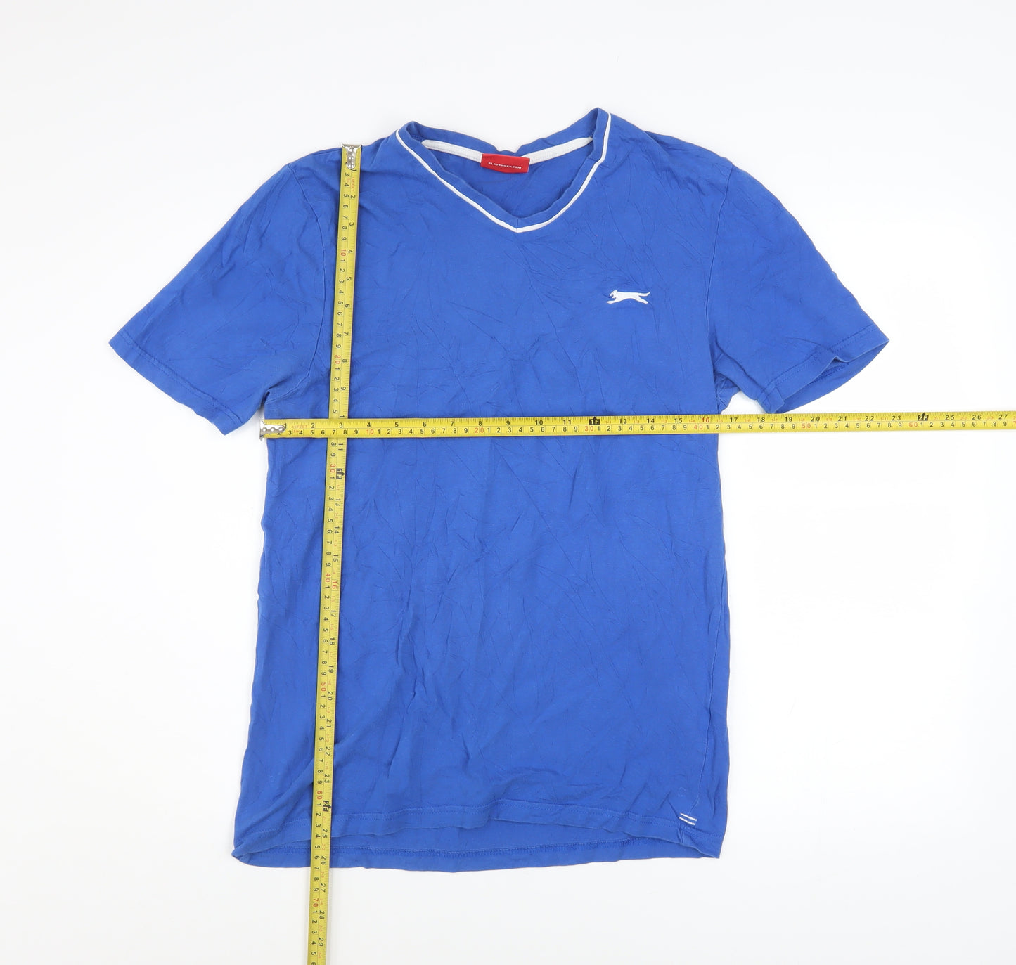 Slazenger Men's Blue V-Neck Short Sleeve T-Shirt Size S