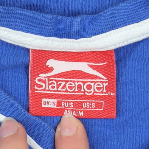 Slazenger Men's Blue V-Neck Short Sleeve T-Shirt Size S