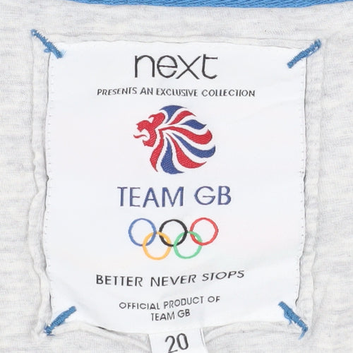 Next Women’s Grey Team GB Sequin T-Shirt Size 20