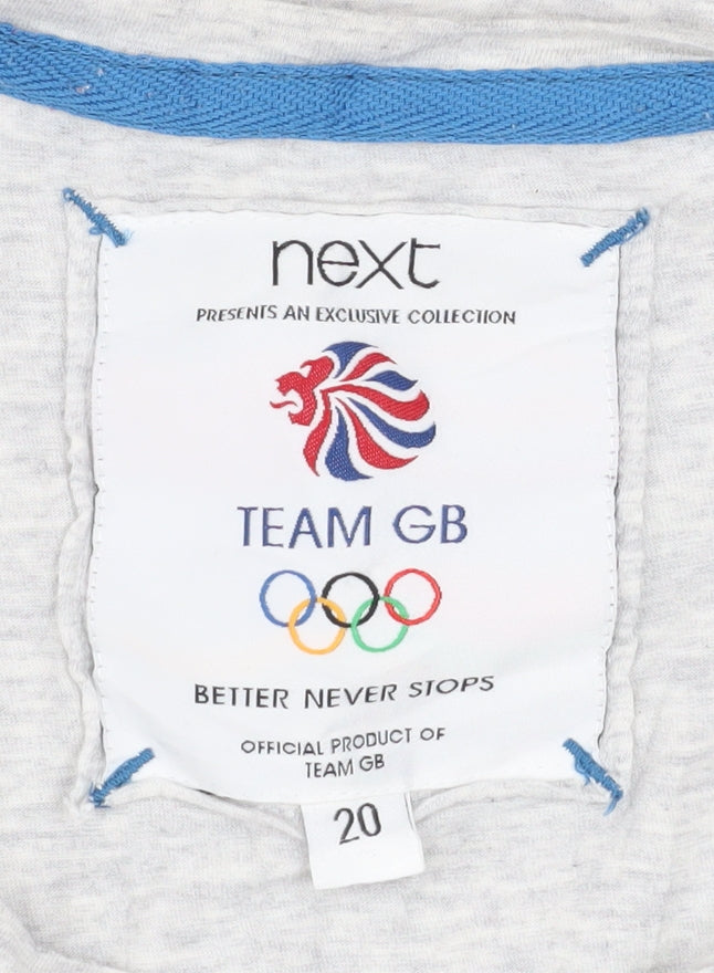 Next Women’s Grey Team GB Sequin T-Shirt Size 20