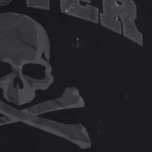 Mastermind Japan Men's Black Cotton Skull Graphic T-Shirt Size S