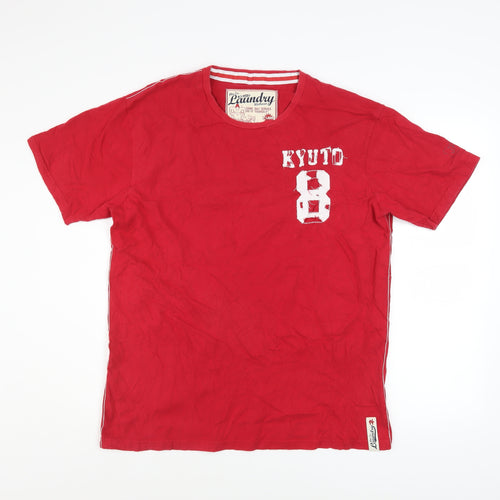 Blue Inc Men’s Red Kyoto 8 Graphic Cotton T-Shirt XL