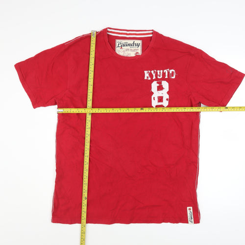 Blue Inc Men’s Red Kyoto 8 Graphic Cotton T-Shirt XL
