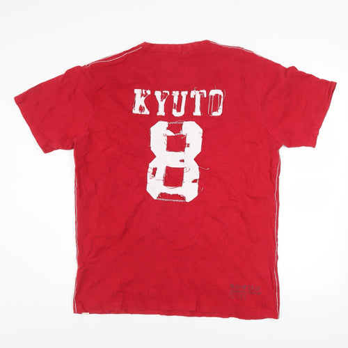Blue Inc Men’s Red Kyoto 8 Graphic Cotton T-Shirt XL