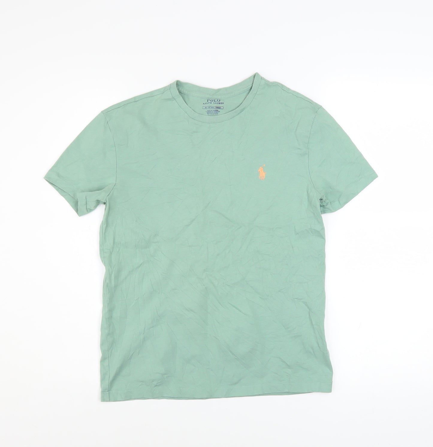 Ralph Lauren Boys Green Cotton Short Sleeve Logo T-Shirt XS