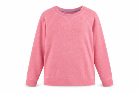 Front view of Boden women’s pink crew neck long sleeve cotton blend sweatshirt uk 10