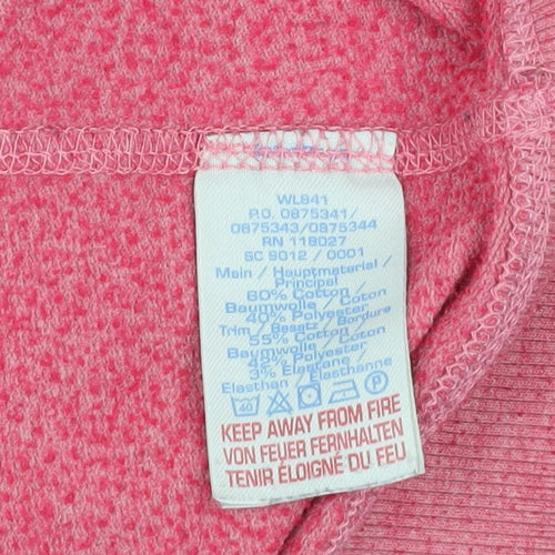 Boden Womens Pink Crew Neck Long Sleeve Cotton Blend Sweatshirt UK 10