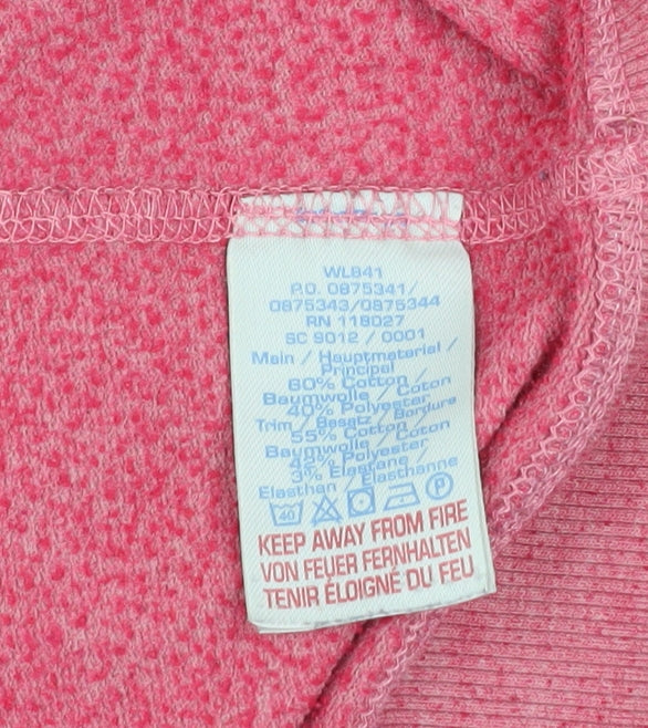 Boden Womens Pink Crew Neck Long Sleeve Cotton Blend Sweatshirt UK 10