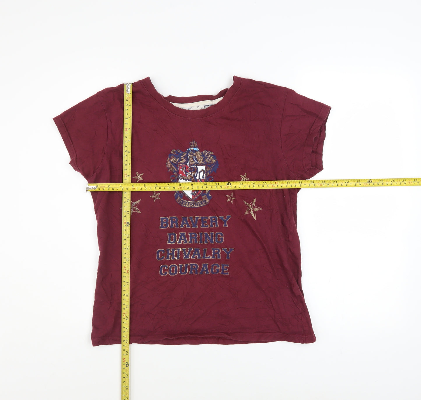 Harry Potter Gryffindor Women Red Short Sleeve T-Shirt Pyjama Top UK 10-12