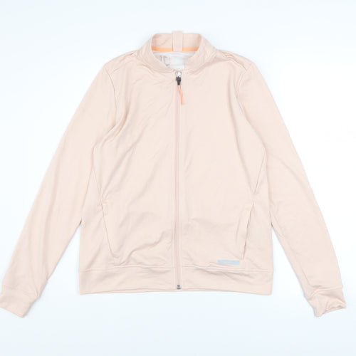 Decathlon Womens Beige Size 10 Lightweight Full Zip Track Jacket