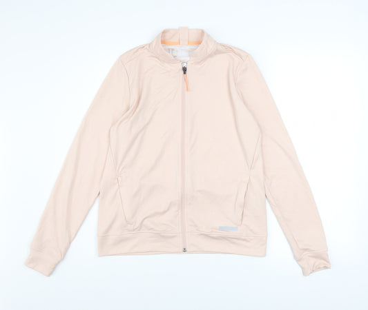 Decathlon Womens Beige Size 10 Lightweight Full Zip Track Jacket