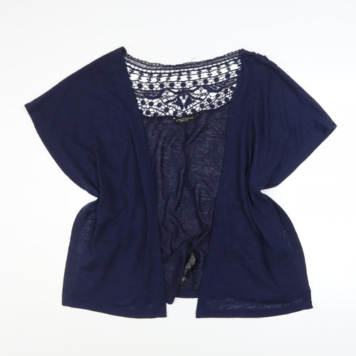 Dorothy Perkins Women’s Blue Crochet Open Knit Cardigan M