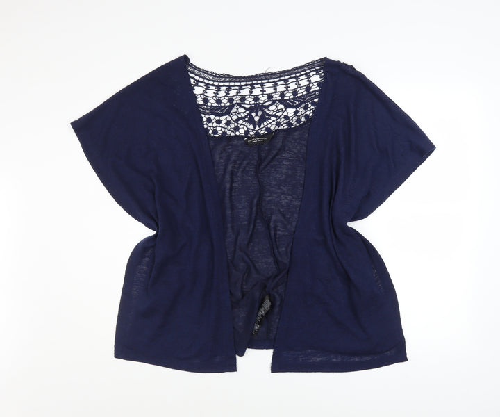 Dorothy Perkins Women’s Blue Crochet Open Knit Cardigan M