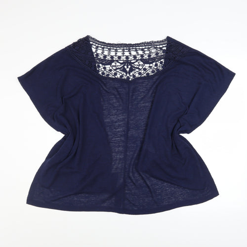 Dorothy Perkins Women’s Blue Crochet Open Knit Cardigan M