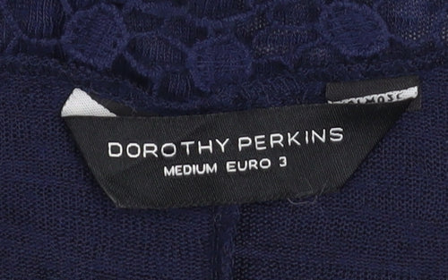 Dorothy Perkins Women’s Blue Crochet Open Knit Cardigan M