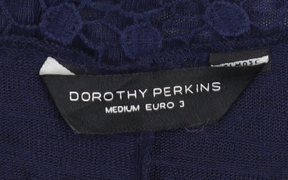 Dorothy Perkins Women’s Blue Crochet Open Knit Cardigan M