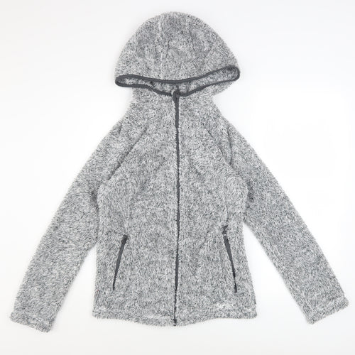 Peter Storm Women’s Grey Fleece Hooded Full Zip Jacket Size 8