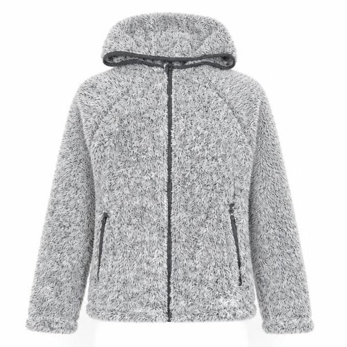 Peter Storm Women’s Grey Fleece Hooded Full Zip Jacket Size 8