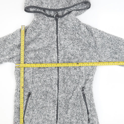 Peter Storm Women’s Grey Fleece Hooded Full Zip Jacket Size 8