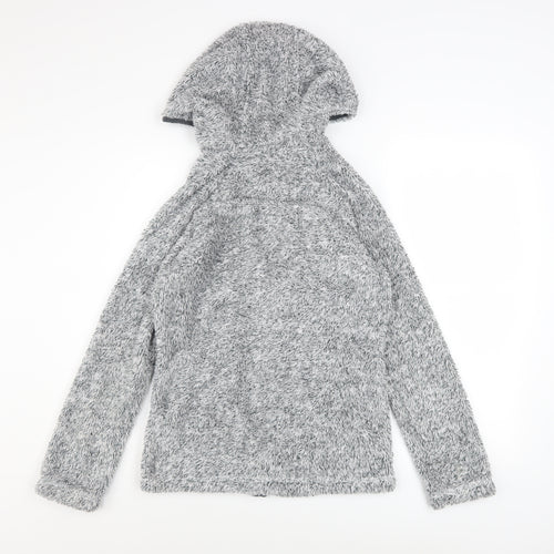 Peter Storm Women’s Grey Fleece Hooded Full Zip Jacket Size 8
