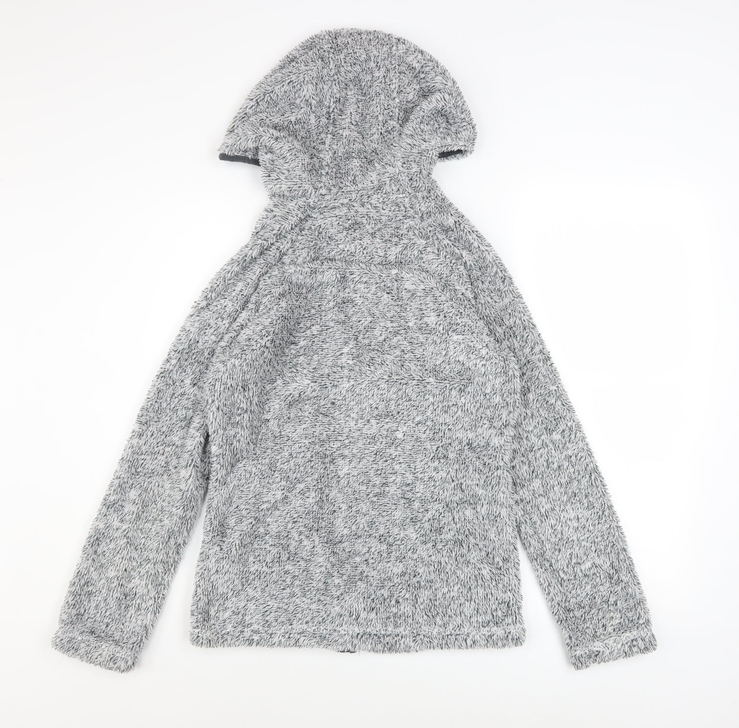 Peter Storm Women’s Grey Fleece Hooded Full Zip Jacket Size 8