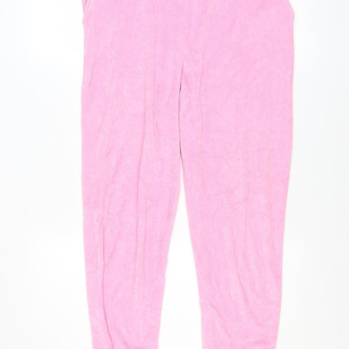 Zara Womens Pink Jogger Sweatpants M Cotton Blend Elastic Waist