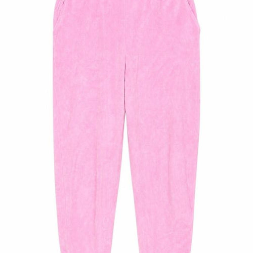 Zara Womens Pink Jogger Sweatpants M Cotton Blend Elastic Waist