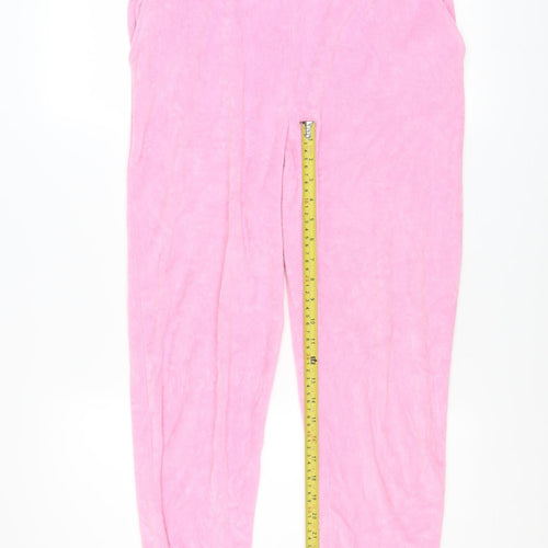 Zara Womens Pink Jogger Sweatpants M Cotton Blend Elastic Waist
