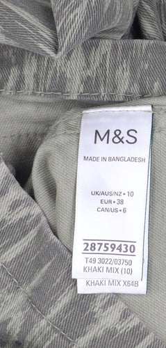 Marks and Spencer Women’s Khaki Green Military Jacket Size 10