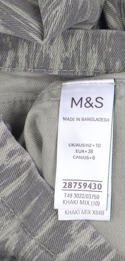 Marks and Spencer Women’s Khaki Green Military Jacket Size 10