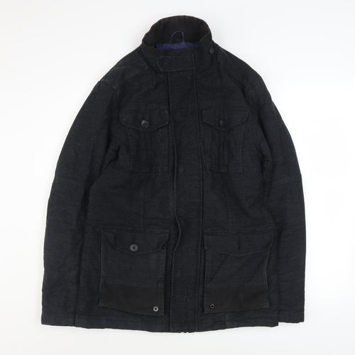 Easy Men’s Black Military Style Cotton Jacket Size S