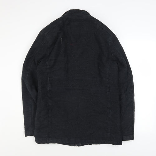 Easy Men’s Black Military Style Cotton Jacket Size S