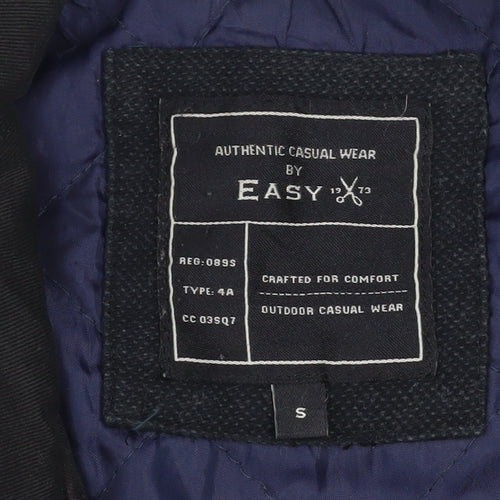 Easy Men’s Black Military Style Cotton Jacket Size S